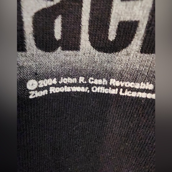 Vtg Zion Rootswear Y2K Johnny Cash Man In Black Unisex T-Shirt Large - Picture 3 of 6